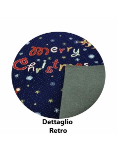 Tappeto blu BABBO NATALE passatoia 100x110 cm. B4 2