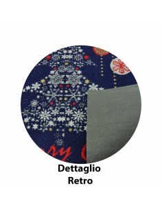 Frohe Weihnachten blau Teppich Läufer 100 x 110 cm. B6Bis 2