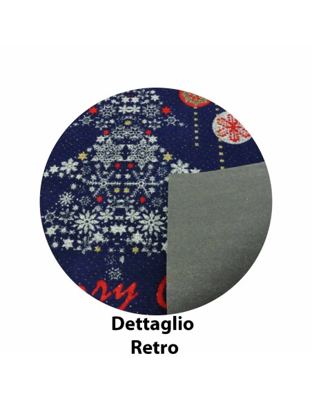 Coureur de tapis bleu joyeux Noël 100 x 110 cm. B6Bis