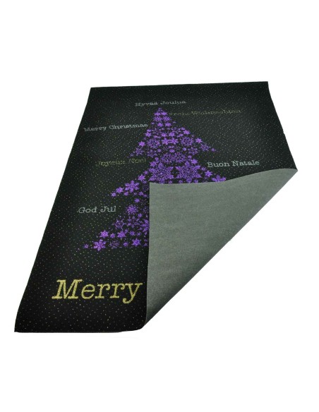 Corredor de alfombra de árbol de Navidad negro 100 x 134 cm. N3
