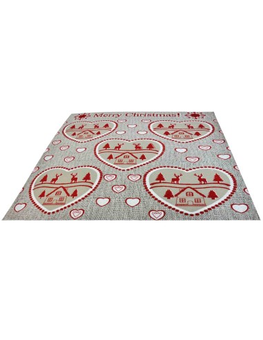 Corredor de feliz Navidad alfombra beige 100 x 104 cm. BE2