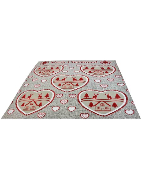 Corredor de feliz Navidad alfombra beige 100 x 104 cm. BE2
