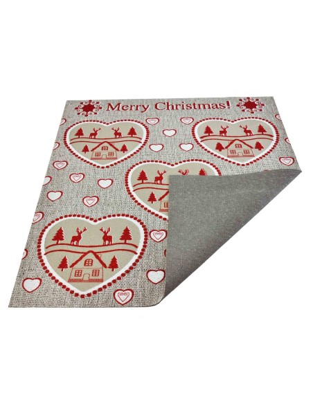 Coureur de MERRY CHRISTMAS beige tapis 100 x 104 cm. BE2
