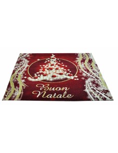 Frohe Weihnachten roten Teppich Läufer 100 x 105 cm. R5