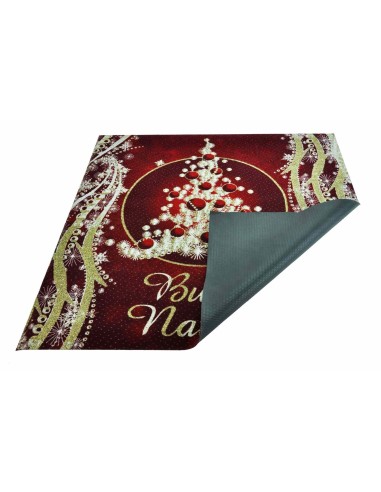 Tappeto rosso BUON NATALE passatoia 100x105 cm. R5