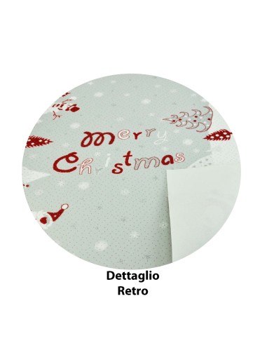 Tappeto bianco BABBO NATALE passatoia 100x97 cm. B3