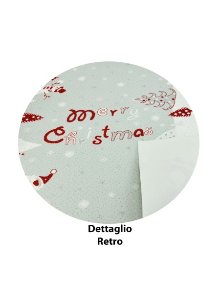 Tappeto bianco BABBO NATALE passatoia 100x97 cm. B3