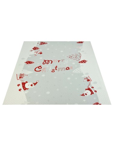 Tappeto bianco BABBO NATALE passatoia 100x97 cm. B3