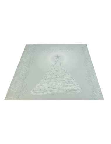 Tappeto bianco ALBERO DI NATALE passatoia 100x105 cm. B1
