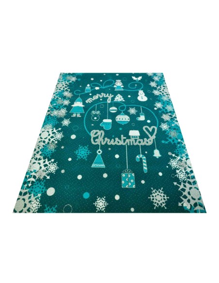 Tappeto rosso ALBERO DI NATALE passatoia 100x105 cm. R4