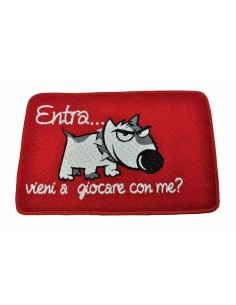 Tapis velours tapis 40 x 60 cm CANE ROSSO