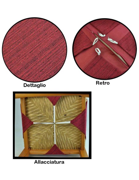 Cojines de silla de jacquard con aletas MELANGE