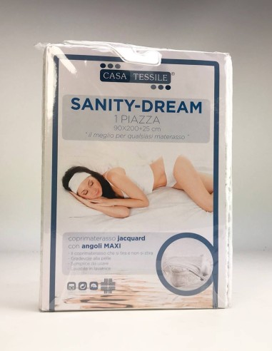 Coprimaterasso Sanity spugna con angoli cm 90x200+25 singolo