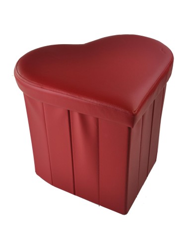 Ecopelle rangement couleur unie Ottoman