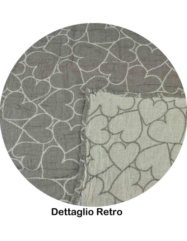 Couvre-lit plaid intérieur tissu Stropicciami Cuori Profilo