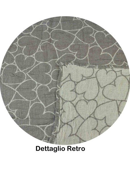 Telo arredo plaid copriletto Stropicciami Cuori Profilo