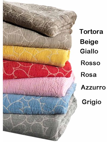 Tuch innen Plaid Tagesdecke Stropicciami Cuori Profilo