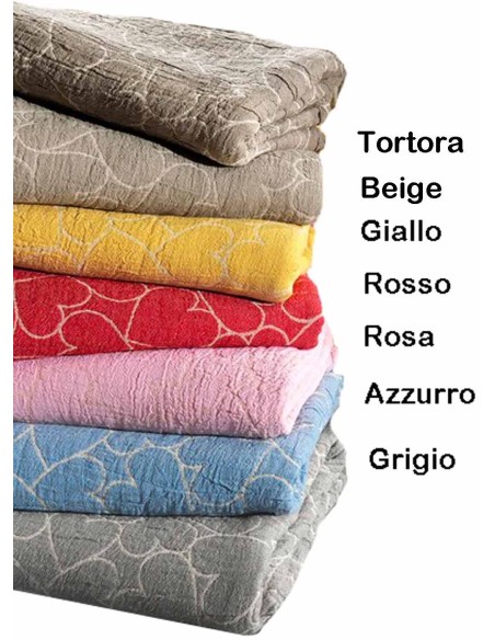 Telo arredo plaid copriletto Stropicciami Cuori Profilo