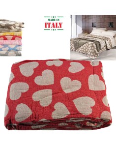 Tuch innen Plaid Tagesdecke Stropicciami CUORI PIENI 2