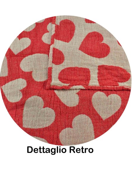 Tuch innen Plaid Tagesdecke Stropicciami CUORI PIENI