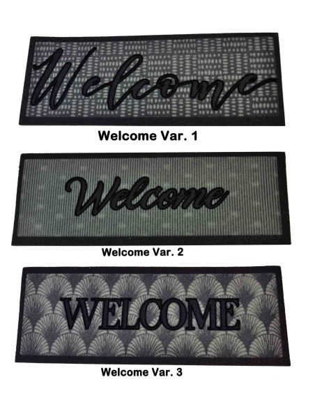 Floqué porte mat 25 x 70 cm. WELCOME FLOMAT