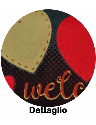 Zerbino floccato 40x70 cm. CUORI FLOMAT