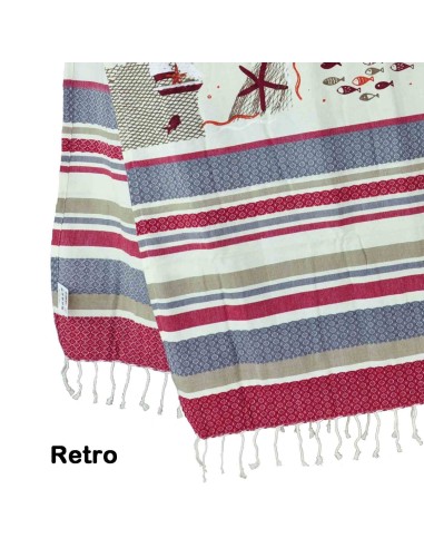 Strand Handtuch fouta 100x200 cm. FISH