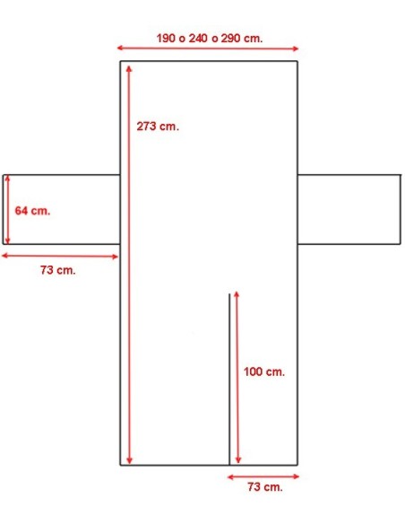 Tapizado sofá con chaise longue RELAX