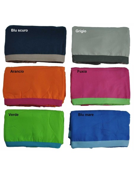 ComodServiette microfibre pour les chaises de plage avec côté poches cm 70 x 185