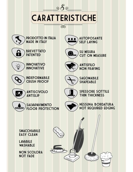 Corsia passatoia cucina moderna al metro TATAMI