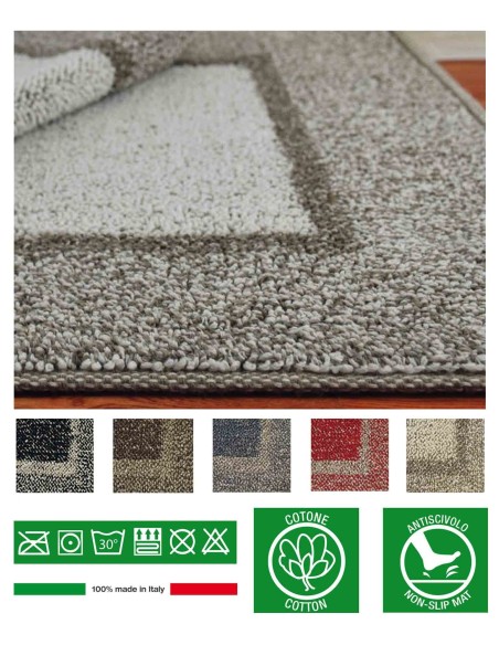 Tappeto corsia multiuso cotone antiscivolo RODI