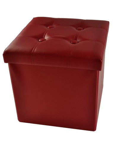 Ecopelle rangement couleur unie Ottoman