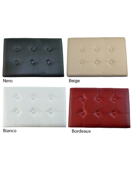 Ecopelle pouf panca contenitore tinta unita DOUBLE