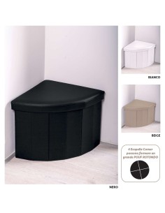 Faux Leder Lagerung osmanischen Raumwinkel CORNER 2