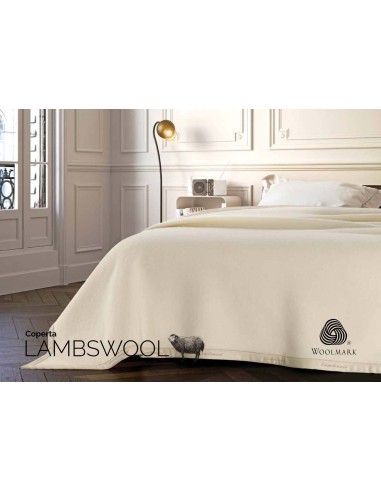 Vello d'oro Lambswool coperta piazza e mezza cm 180x210