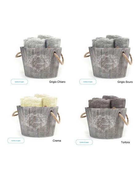 Waschlappen set 4 Stück in einem Glas MASTELLO