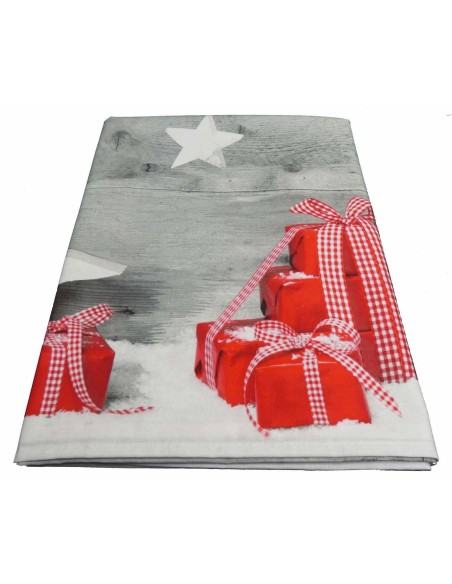 Tovaglia natalizia stampa digitale PACCHI REGALO