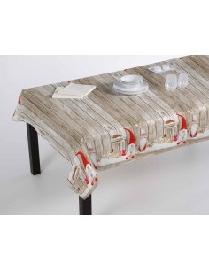 Noël nappe impression numérique gnomes bois