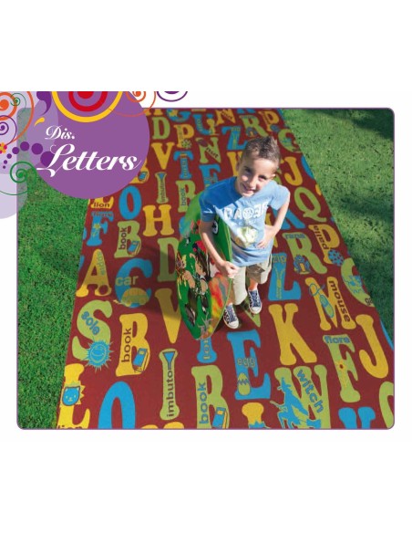 Tapis de voie sur mesure coupé à vivo H. 100 cm. Lettres