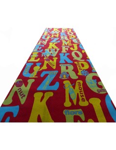 Tappeto corsia su misura taglio a vivo H. 100 cm. LETTERS