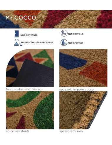Mr. Cocco Kokosnuss Crescent Fußmatte cm 40 X 75