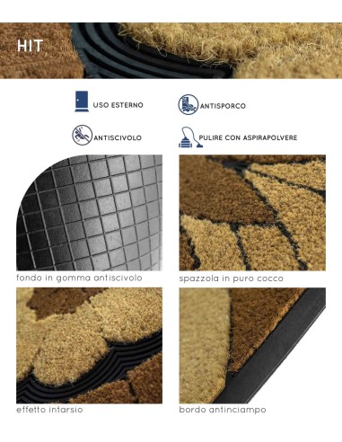 Hit semicerchio zebino cocco e gomma diverse misure