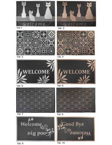 Felpudo rectangular 45X70 cm. Goma GRECALE