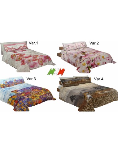 Camas con sábanas dobles con funda de almohada de impresión digital NATURA