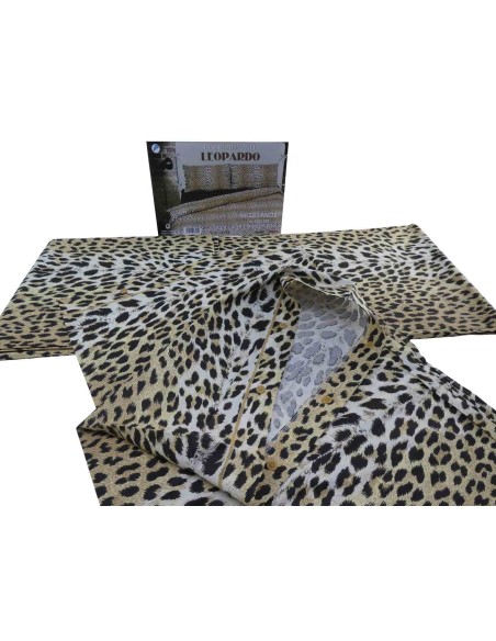 Housse de couette sac en coton avec taies d’oreiller LEOPARDO