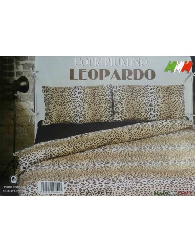 Funda de edredón de bolsa de algodón con fundas de almohada LEOPARDO