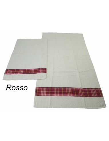 Coppia di asciugamani in spugna SCOZZIA