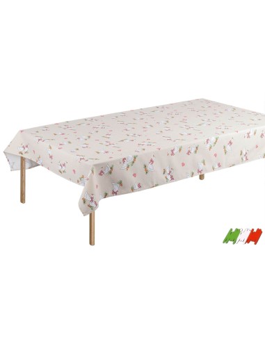 Nappe rectangulaire et coton imprimé carré ANATRA