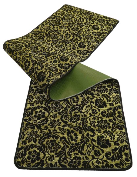 Tappeto cucina passatoia antiscivolo largo 50 cm. ROSE ORO LUREX