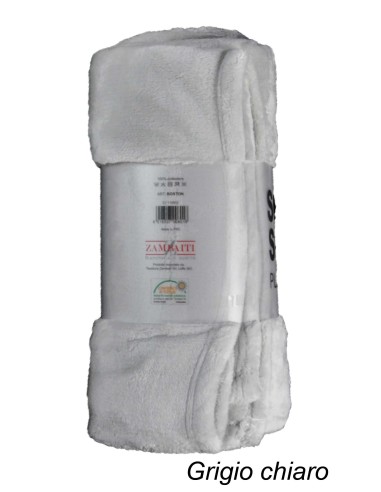 *Plaid in pile tinta unita BOSTON qualita' Flannel 240x200 cm.